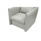 Divani Casa Tamworth Modern Grey Leather Swivel Chair