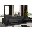 Divani Casa Nella - Modern Black Leather 4-Seater Sofa w/ Electric Recliners image