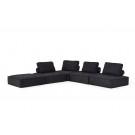 Divani Casa Nolden - Modern Black Fabric Modular Sectional Sofa image