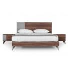 Nova Domus Palermo - Modern Italian Faux Concrete & Walnut Bed