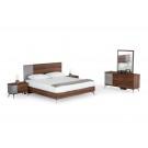 Nova Domus Palermo - Modern Italian Faux Concrete & Walnut Bed