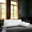 Divani Casa Paraiso - Modern White Fabric Right Facing Sectional Sofa image