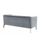 Divani Casa Patton - Modern Grey Fabric Sofa