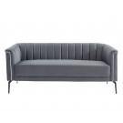 Divani Casa Patton - Modern Dark Grey Fabric Sofa image