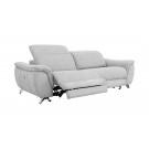 Divani Casa Paul - Contemporary Grey Fabric 3-Seater Sofa w/ Electric Recliners image