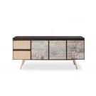 Modrest Phelan - Modern Smoked Ash & Brass Buffet