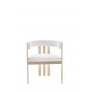 Modrest Pontiac - Modern Beige Wool Velvet & Gold Dining Chair image