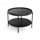 Modrest Randal Modern Round Black Metal Coffee Table