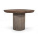 Modrest Renzo Modern Round Oak & Concrete Dining Table image