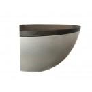 Modrest Marie Modern Concrete & Brown Oak Round Coffee Table