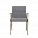 Modrest Sabri - Contemporary Grey & Antique Brass Arm Dining Chair image