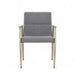 Modrest Sabri - Contemporary Grey & Antique Brass Arm Dining Chair image