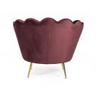 Divani Casa Selva Modern Rust Velvet Accent Chair