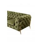 Divani Casa Sheila - Transitional Green Fabric Sofa