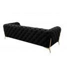 Divani Casa Sheila - Transitional Black Fabric Sofa image