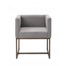 Modrest Marty - Modern Grey & Copper Antique Brass Dining Chair image