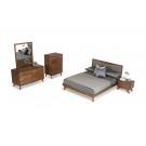 Nova Domus Soria Modern Grey & Walnut Bed