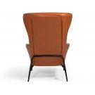 Divani Casa Susan Modern Orange Leatherette Lounge Chair