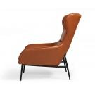 Divani Casa Susan Modern Orange Leatherette Lounge Chair