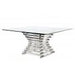 Modrest Crawford Contemporary Clear Glass Square Dining Table image