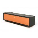 A&X Talin Modern Black Crocodile & Rosegold TV Stand