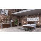 Nova Domus Conner Modern Dark Walnut & Faux Concrete Bedroom Set