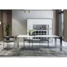 Modrest Fauna - Modern White High Gloss & Stainless Steel Chrome Dining Table