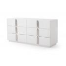 Modrest Token - Modern White & Stainless Steel Dresser image