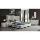 Modrest Token - Modern White & Stainless Steel Bedroom Set image