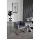 Modrest Marty - Modern Dark Grey & Copper Antique Brass Dining Chair image