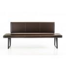 Modrest Union Modern Brown Leatherette Dining Bench image