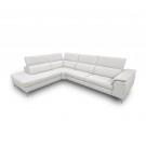 Coronelli Collezioni Viola - Italian Contemporary Grey Leather Left Facing Sectional Sofa image