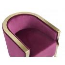 Divani Casa Anthony Modern Pink & Gold Accent Chair