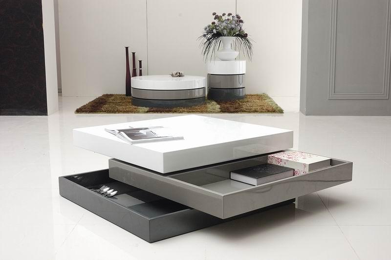 Modrest Trio-2 - Lacquer 3-Tone Square Coffee Table image