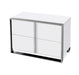 Nova Domus Francois - Modern White & Stainless Steel Nightstand image