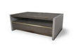 Modrest June - Modern Dark Grey Concrete & Walnut Coffee Table image