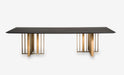 Modrest Livia - Modern Wenge & Gold Stainless Steel Dining Table image