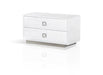 A&X Victoria Modern White Crocodile Nightstand image