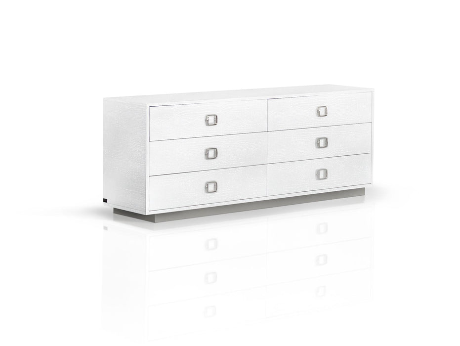 A&X Victoria - Modern White Crocodile Dresser image