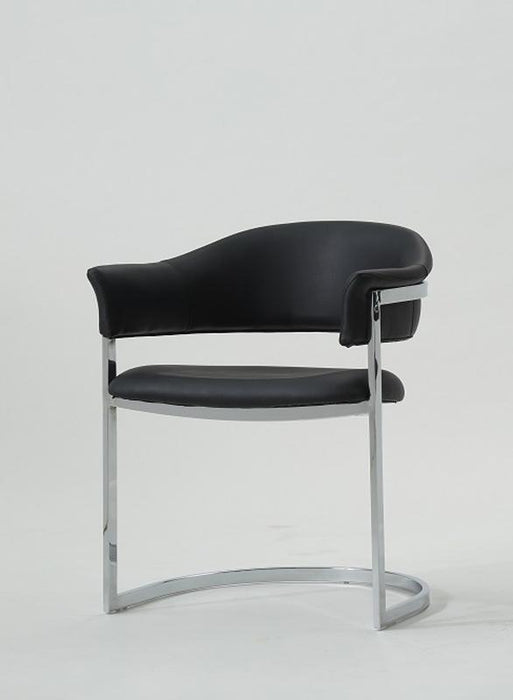 Modrest Allie Contemporary Black Leatherette Dining Chair image