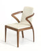 Modrest Falcon Modern Walnut and Cream Dining Chair image