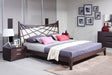 Modrest Prism Modern Brown & Beige Bonded Leather Bed image