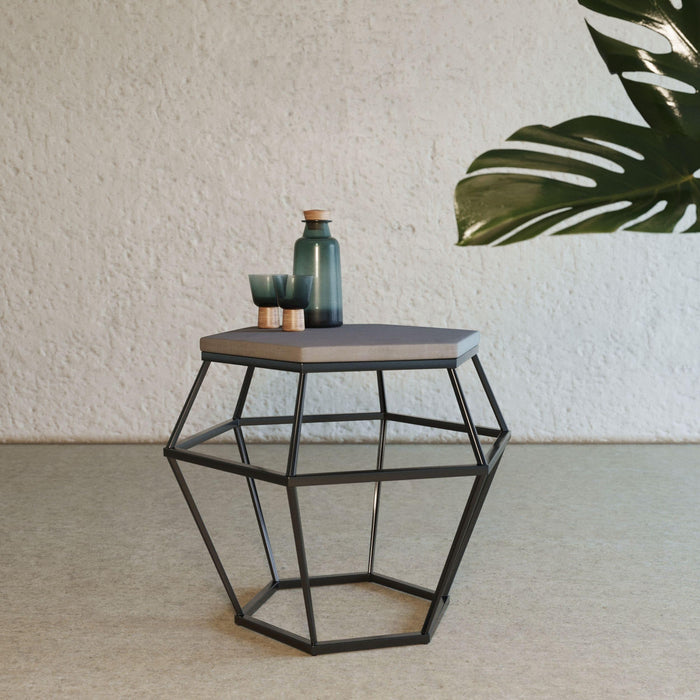 Modrest Tartan Modern Concrete & Metal End Table image