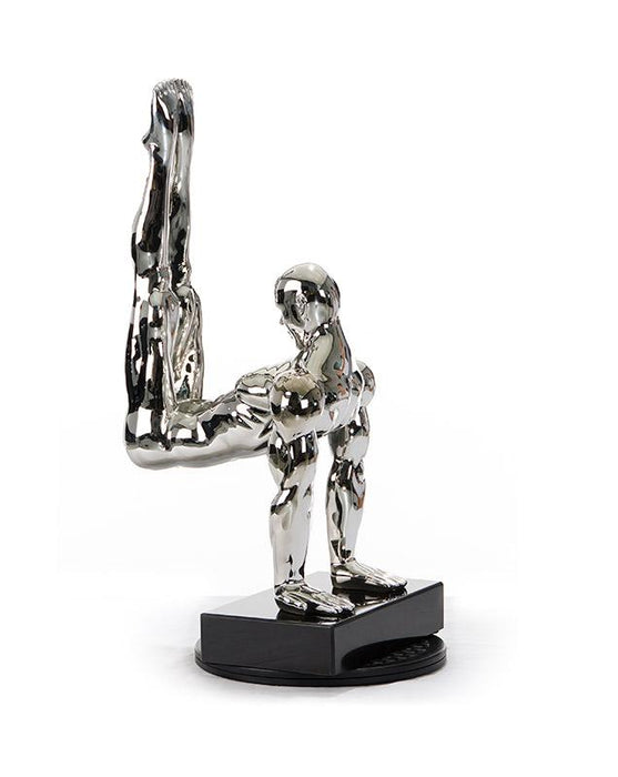 Sz0173 Silver Gymnast Modern Sculpture