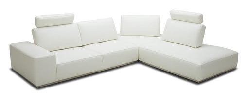 Divani Casa Martha - Modern White Leather Right Facing Sectional Sofa image