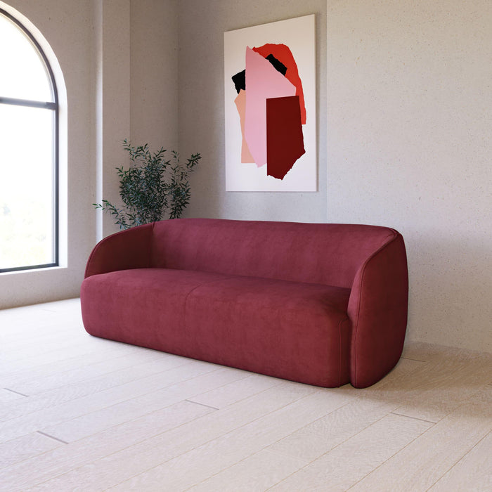 Divani Casa Spruce - Modern Red Velvet Sofa image