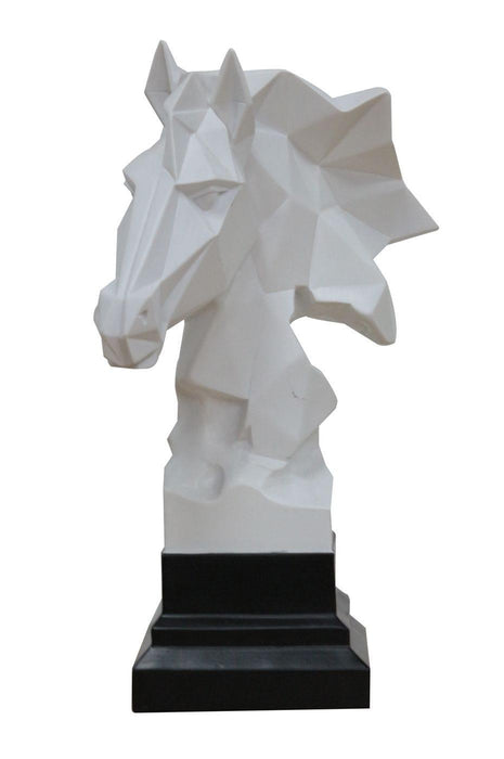 Modrest Stallion - Geometric White Sculpture image