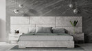 Nova Domus Marbella - Italian Modern Grey Marble Bed w/ 2 Nightstands image