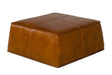 Divani Casa April -  Modern Camel Leather Square Ottoman image