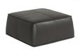 Divani Casa April - Modern Dark Grey Leather Square Ottoman image